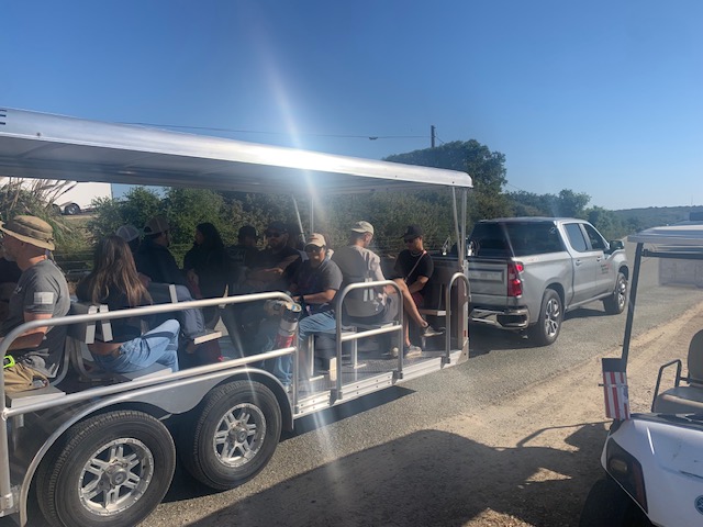 Full ADA shuttle transporting passengers at event