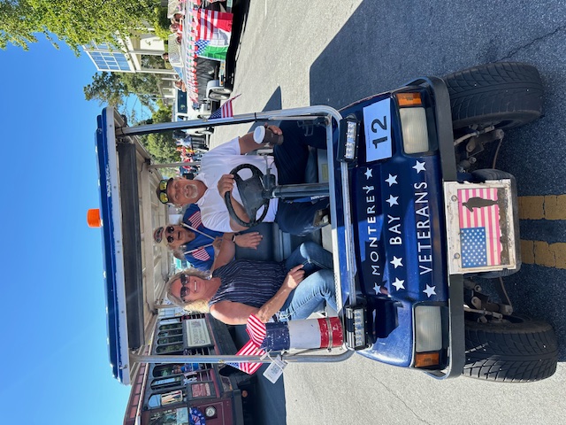 Veterans in Monterey Bay Veterans golf cart number 12