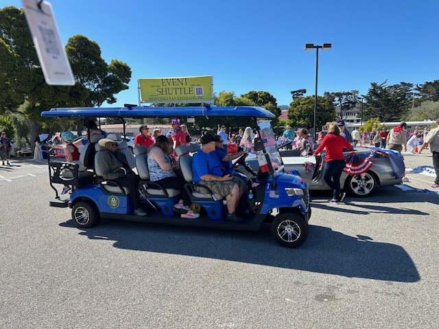 MBV event shuttle full of passengers at community event
