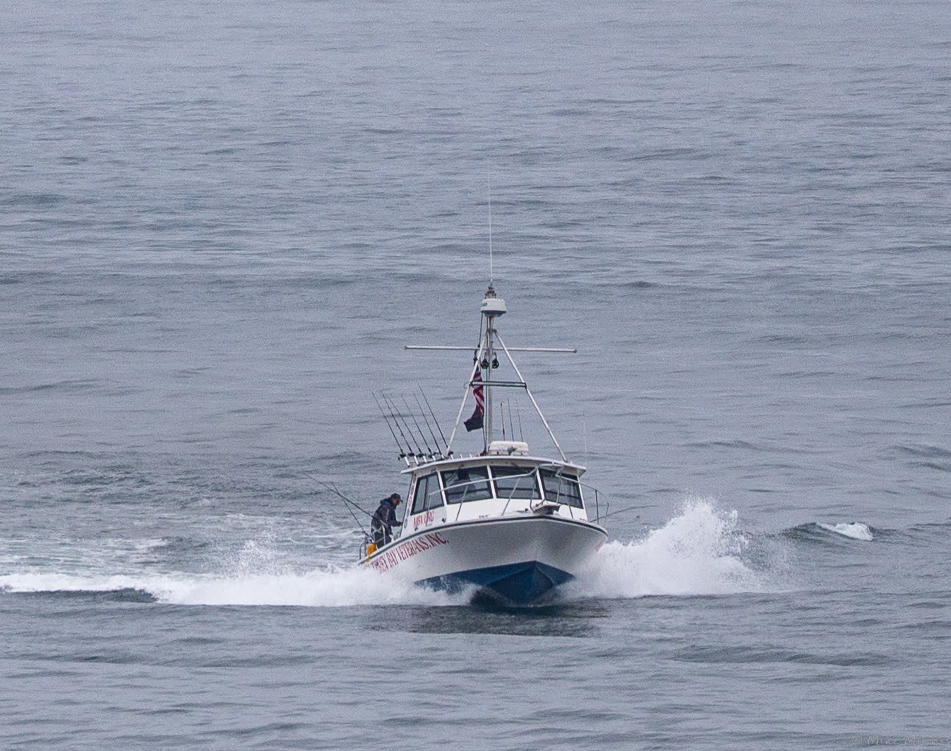 Monterey Bay Veterans fishing boat heading out on the water